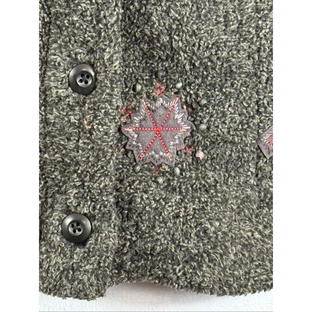 Woolrich Textured Fleece Vest Embroidered Outdoor Women’s Small - Picture 2 of 8